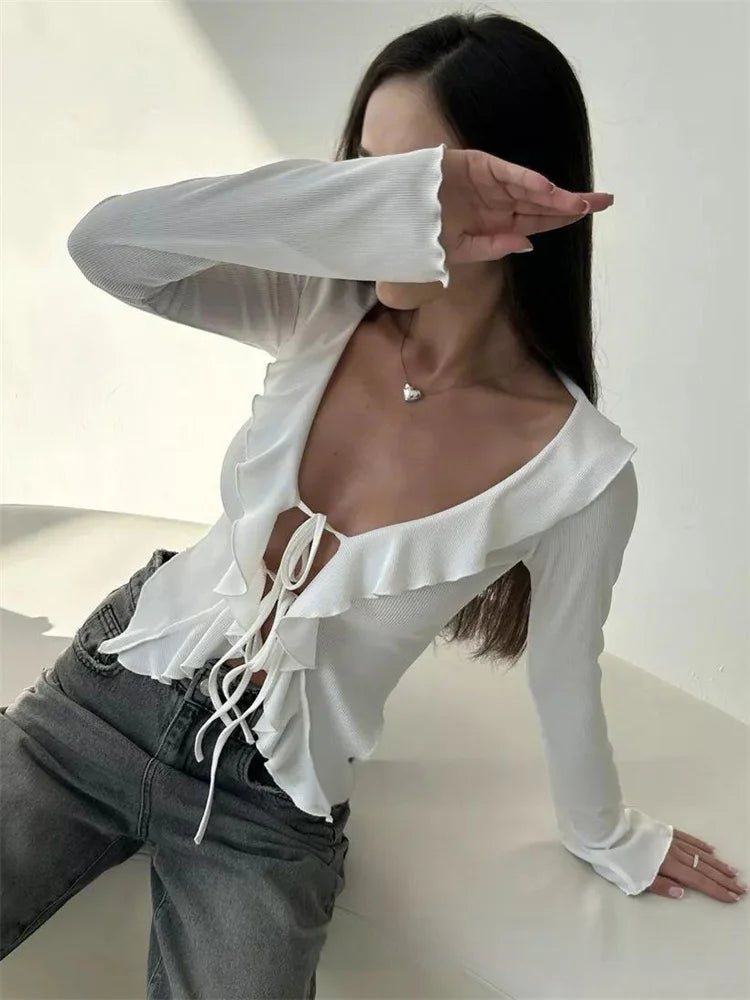 חולצת קשירה בעיטור מלמלה - טייט