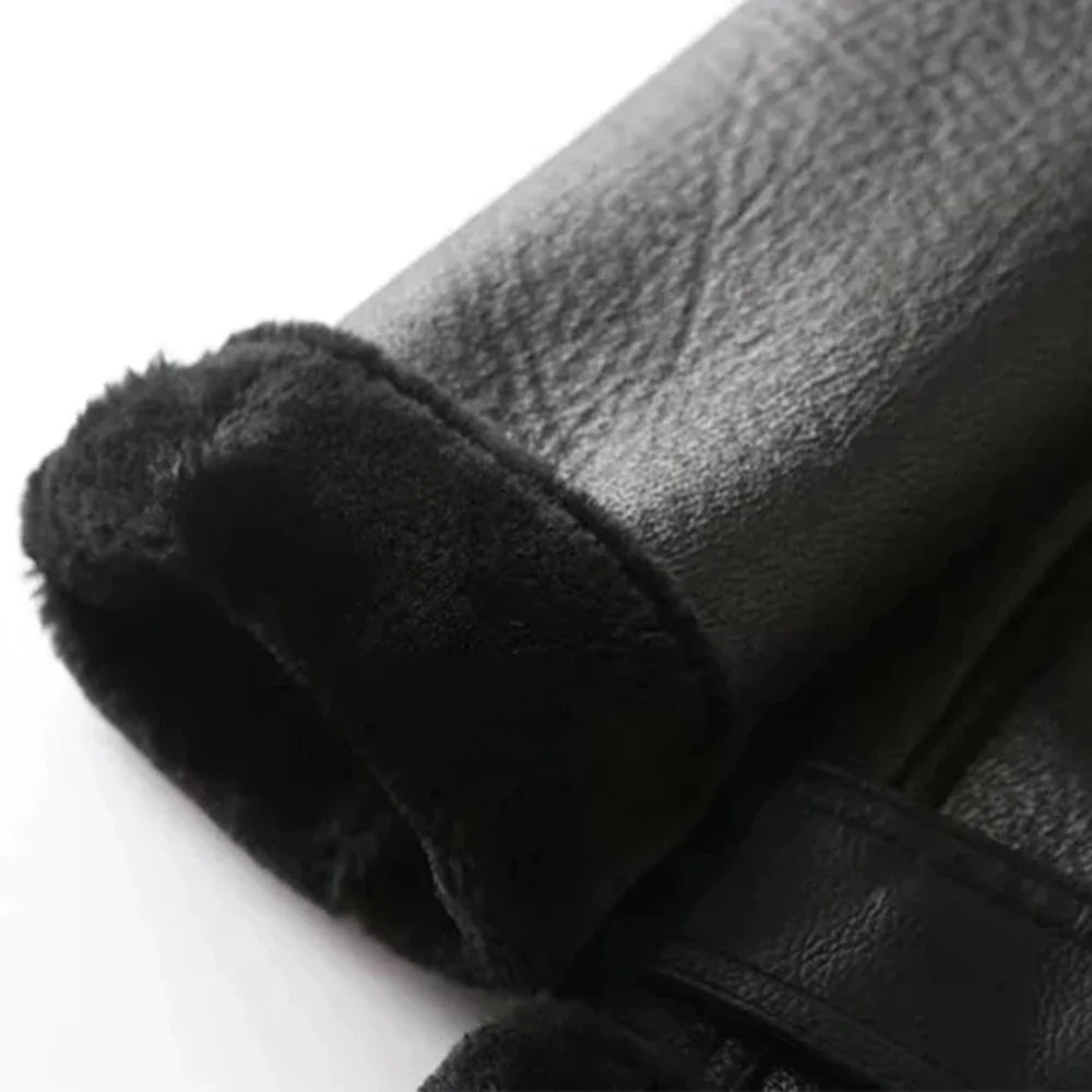 מעיל עור פרווה פנימית - אלנה