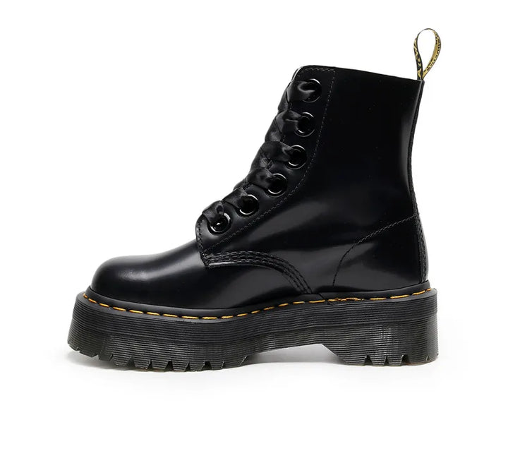 Satin lace-up leather boots - Winnie