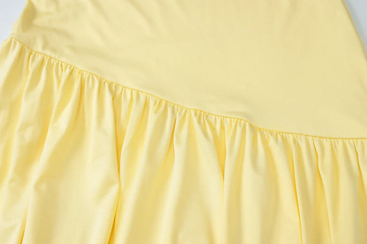 Elegant maxi dress with a slit design and a scarf decoration - RONA LI