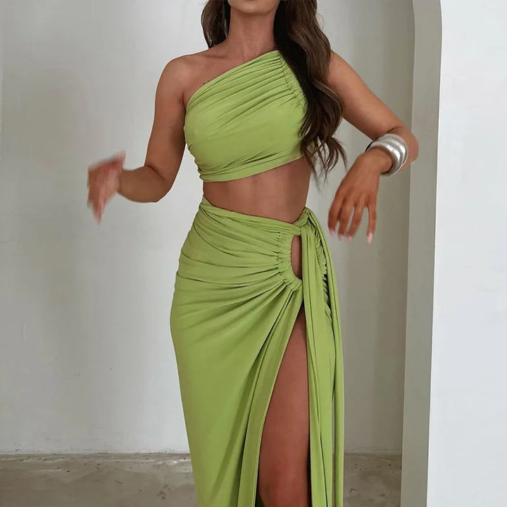 סט שני חלקים טופ וחצאית - לטיסיה