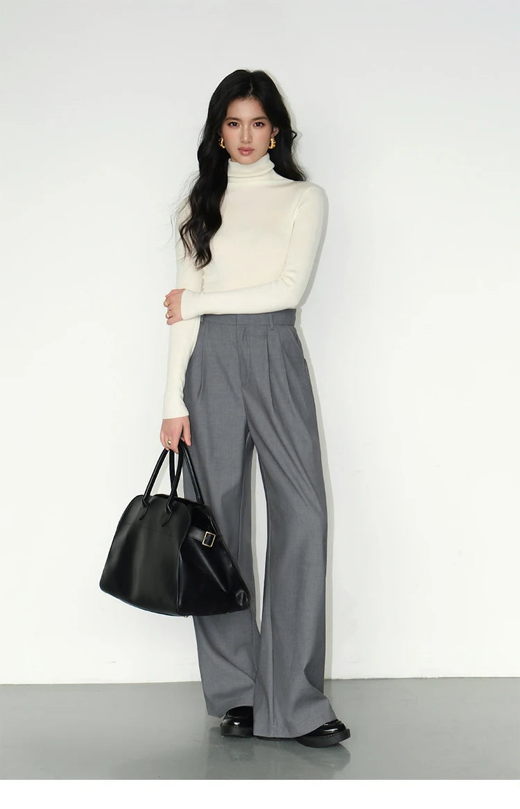 High-waisted tailored pants in a LOOSE design