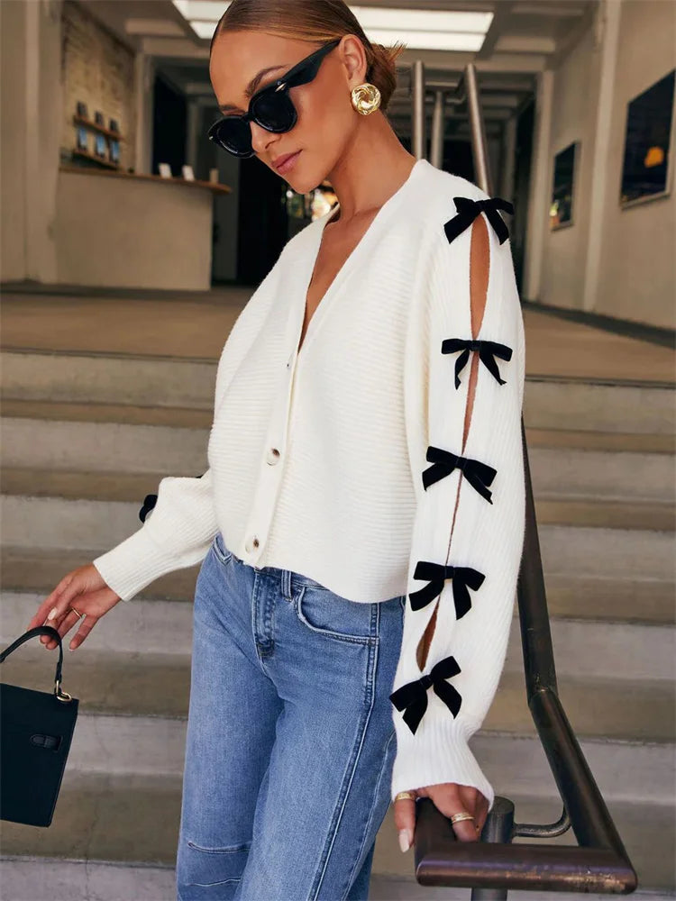 קרדיגן בעיטור פפיונים - נארה