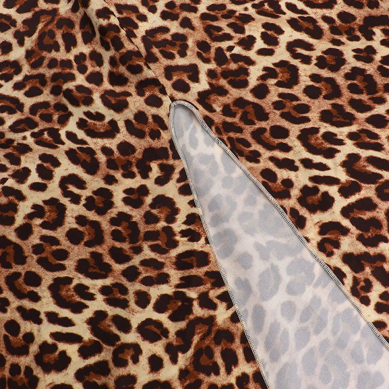 שמלת מקסי מנומרת קשירה בצוואר - RONA