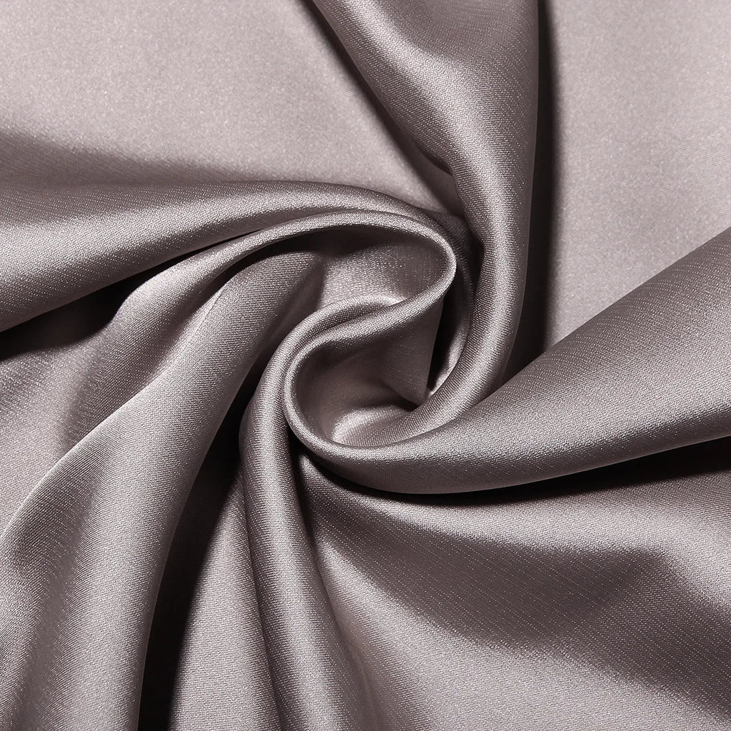 שמלת מקסי סאטן קשירה בגב להצמדה במותן - Lilia