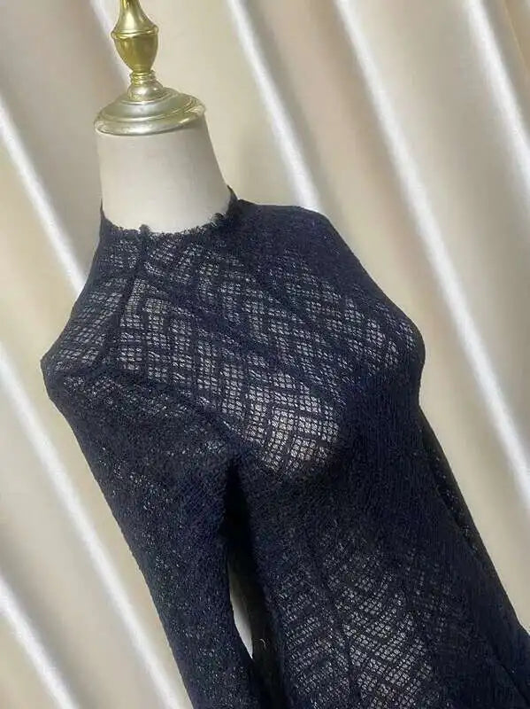 שמלת מקסי ערב יוקרתית בעיצוב ארוג בגזרת A - ליבי