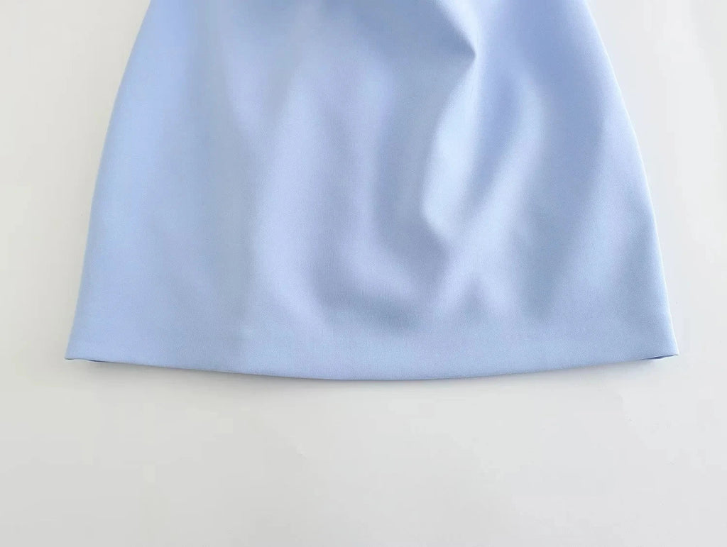 שמלת מיני סטרפלס בעיצוב כיווצים - Bonnie