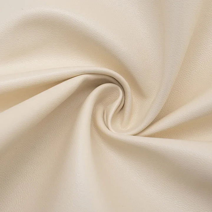 Faux leather mini dress with pleats - SIERA