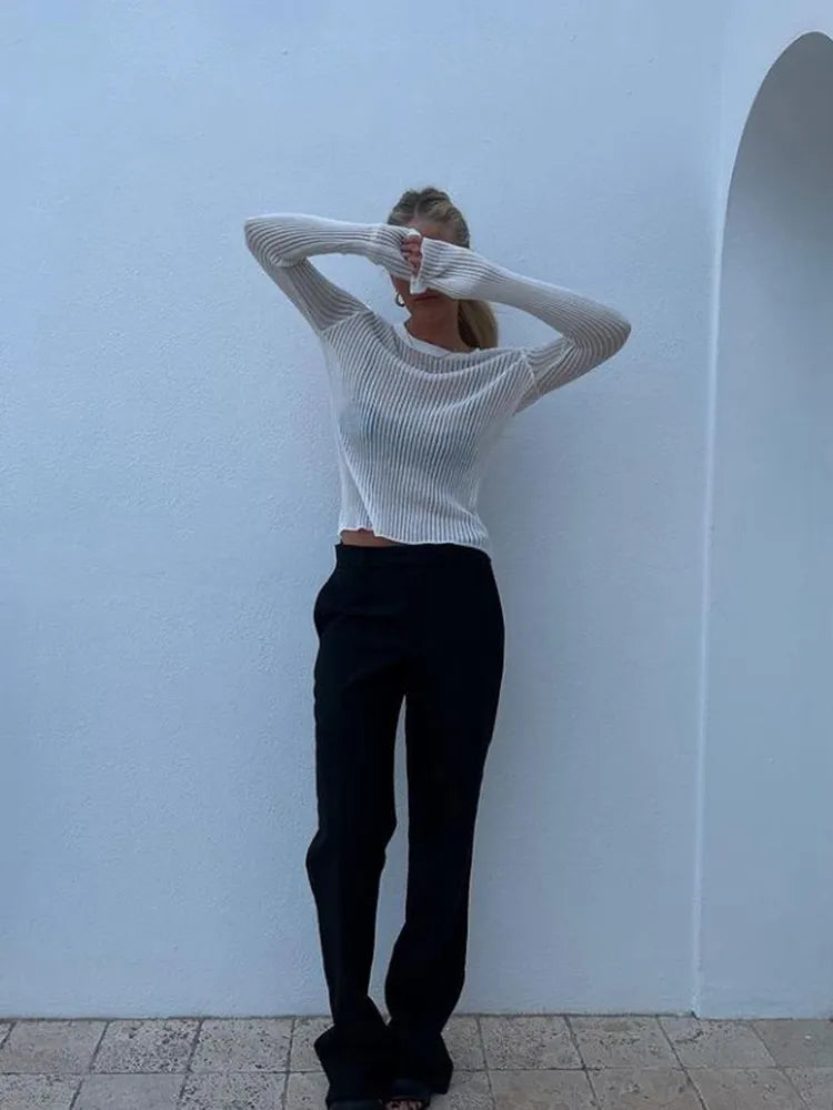 חולצת פסים חצי שקופה - קטלין