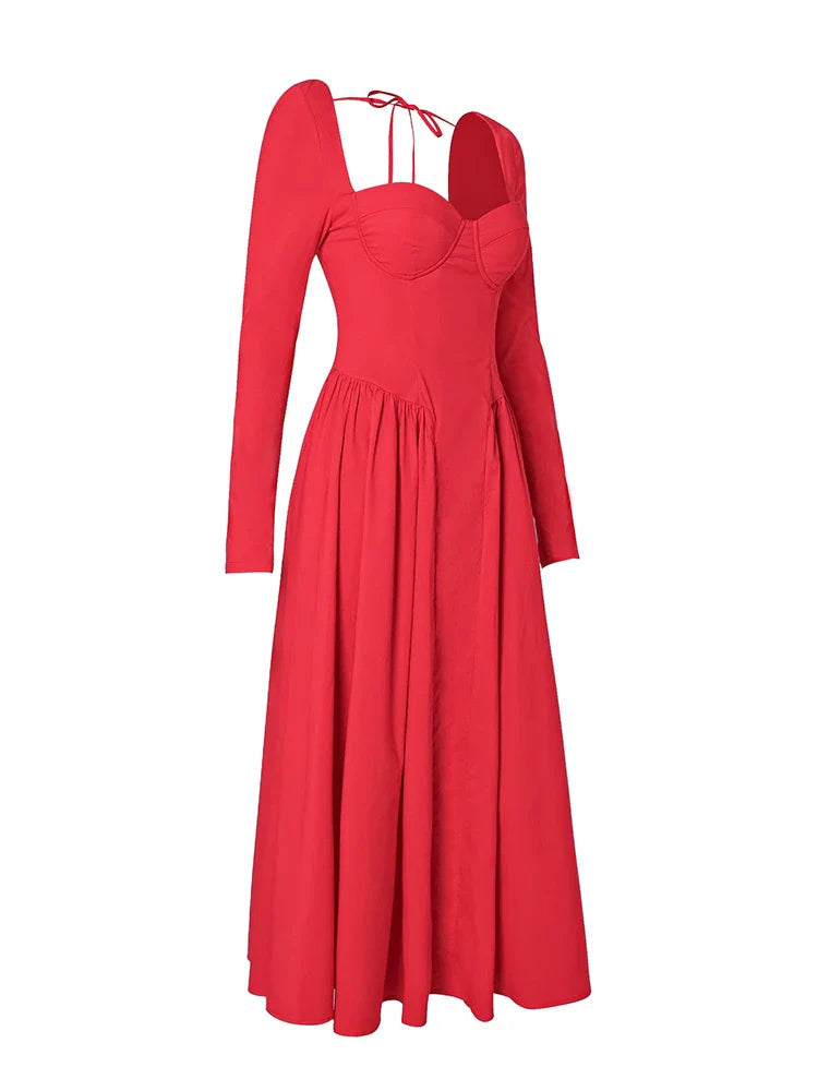 שמלת מידי בגזרת A בעיצוב כפרי - Giuliana