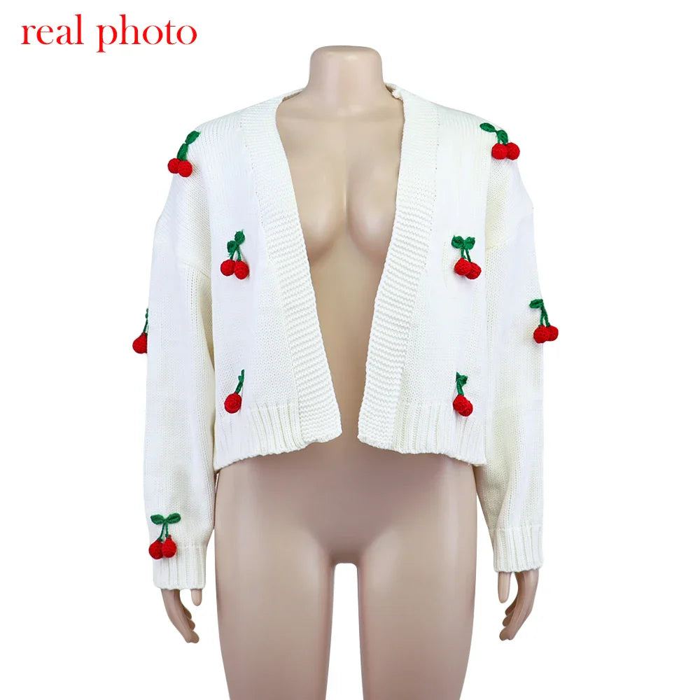 סריג בעיטור דובדבנים - צ'רי