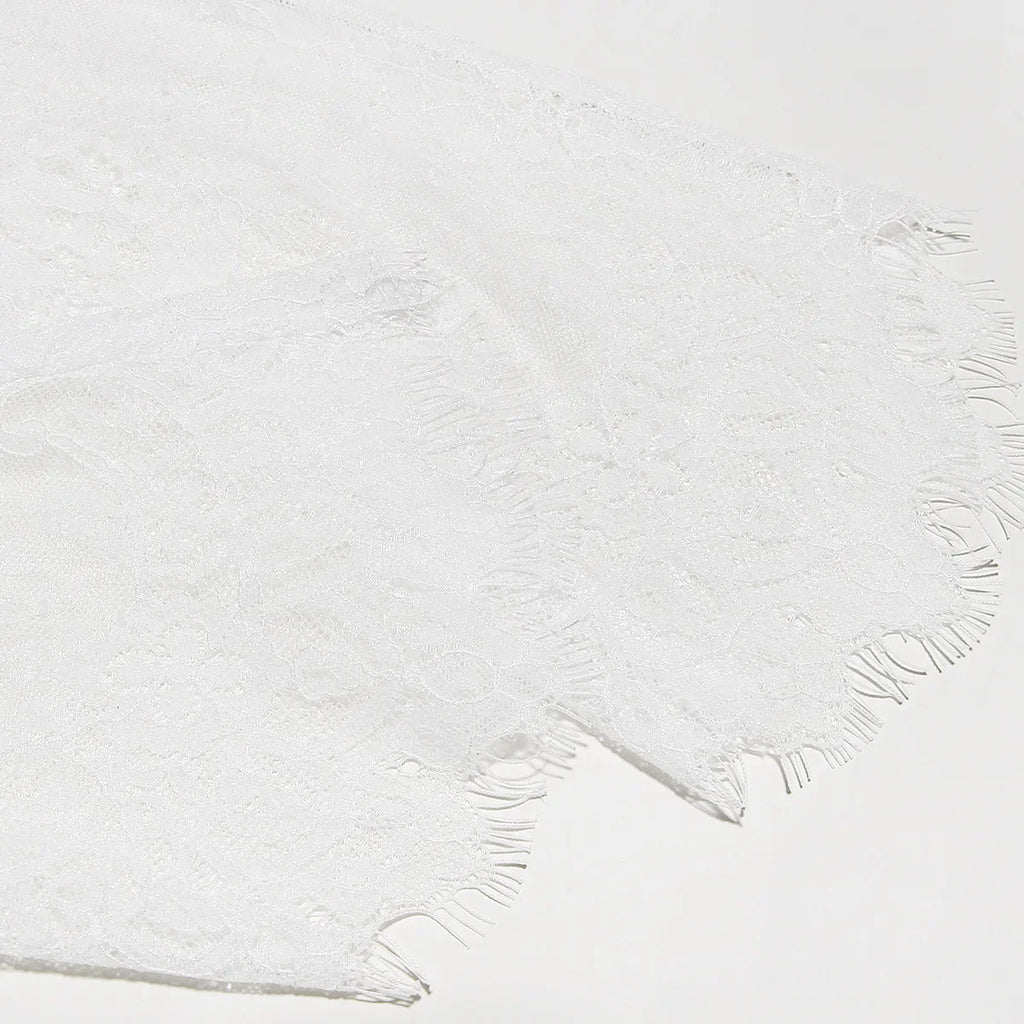 שמלת מקסי אלגנטית תחרה בשילוב עליונית שרוולי תחרה - איליה