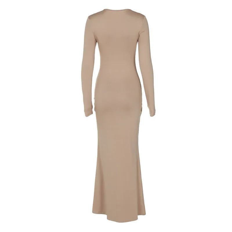 שמלת מקסי בעיצוב קיפולים - פסי