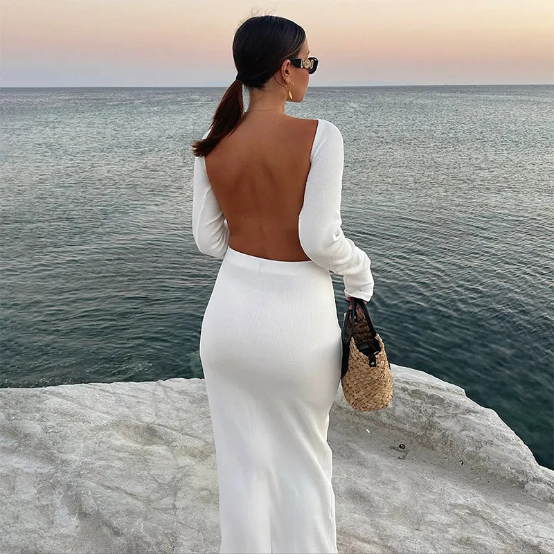 סט סרוג שני חלקים חצאית מקסי וחולצת טופ - מורין