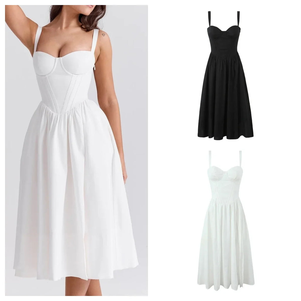 שמלת מידי בגזרת A בעיטור שסע - Paloma