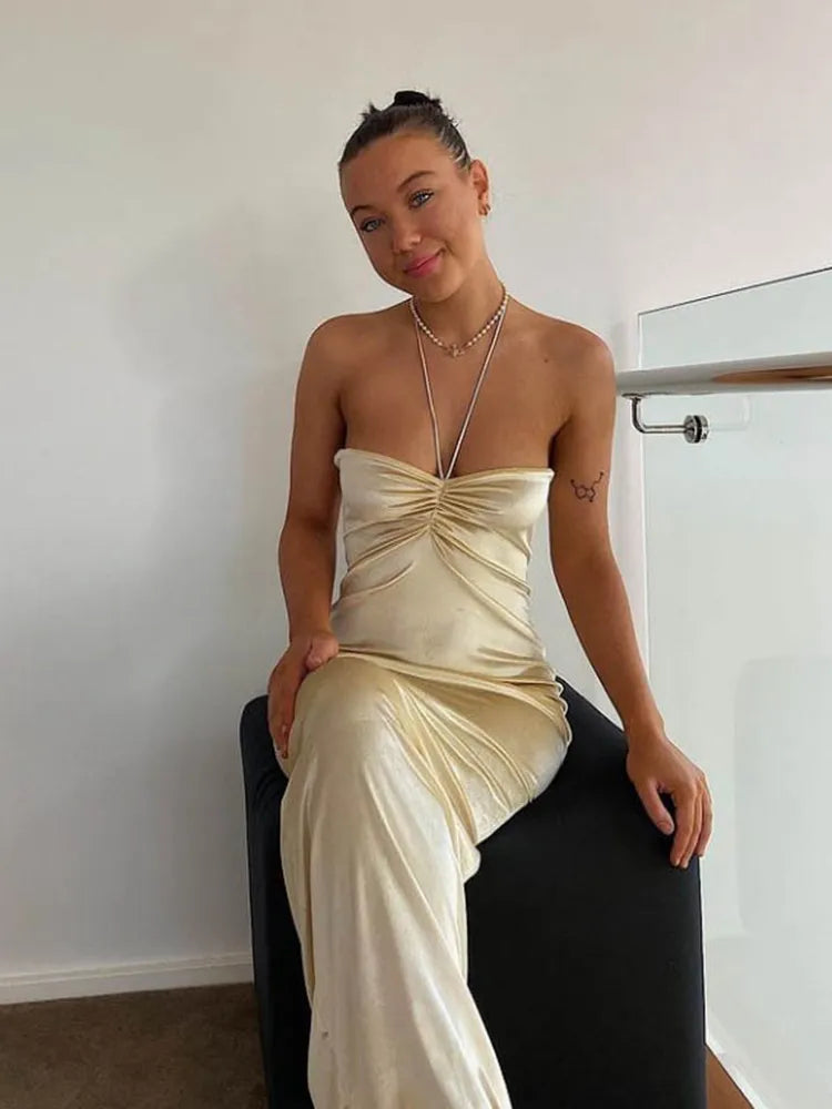 שמלת סטרפלס מקסי - ארין