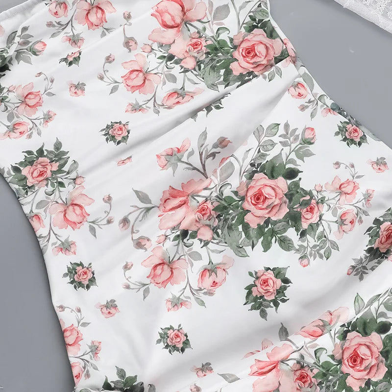 שמלת מיני פרחונית בעיטור תחרה - סיגל