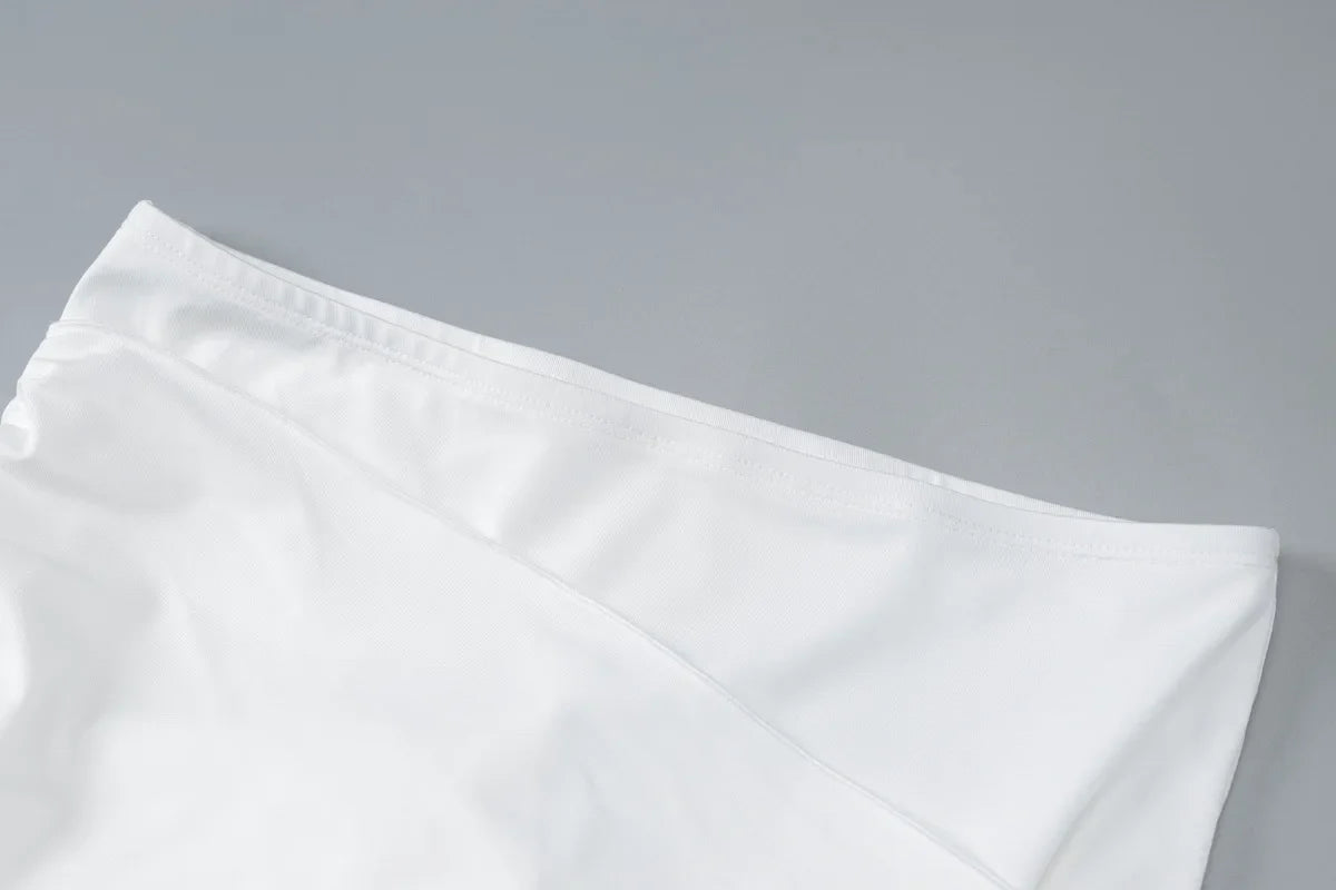 סט שני חלקים בעיצוב כיווצים חולצת טופ וחצאית מקסי - יהל