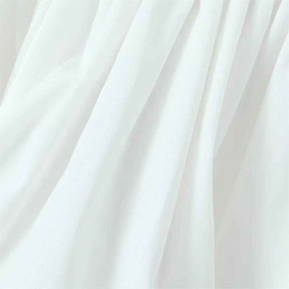 שמלת מיני קיצית פרחונית / לבנה בגזרת A בעיצוב כפרי וינטג' - סופיה