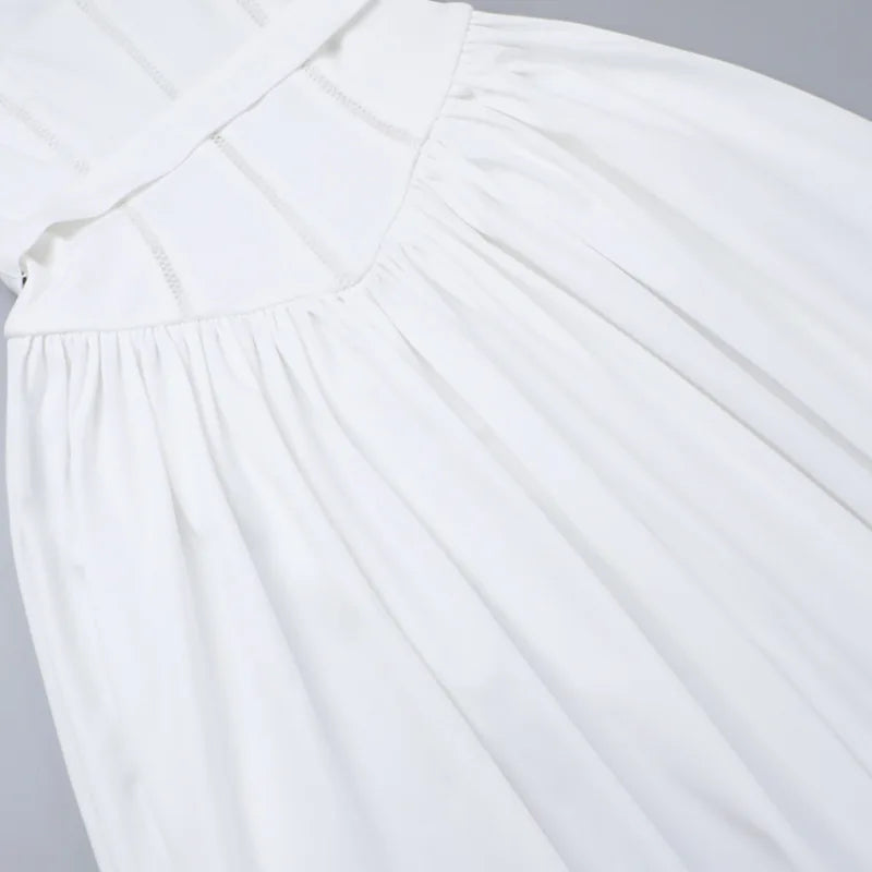 שמלת מקסי בעיצוב כפרי בגזרת A כתפיות ספגטי - Joelle