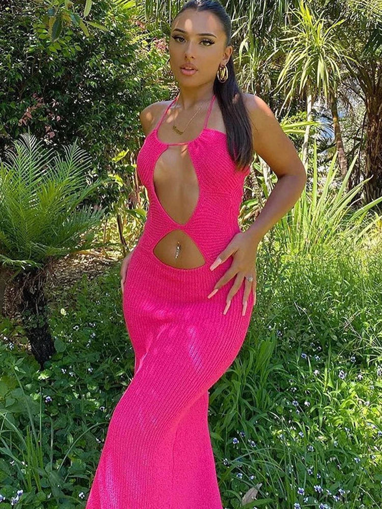 שמלה סרוגה בעיצוב חיתוכים - שאיה