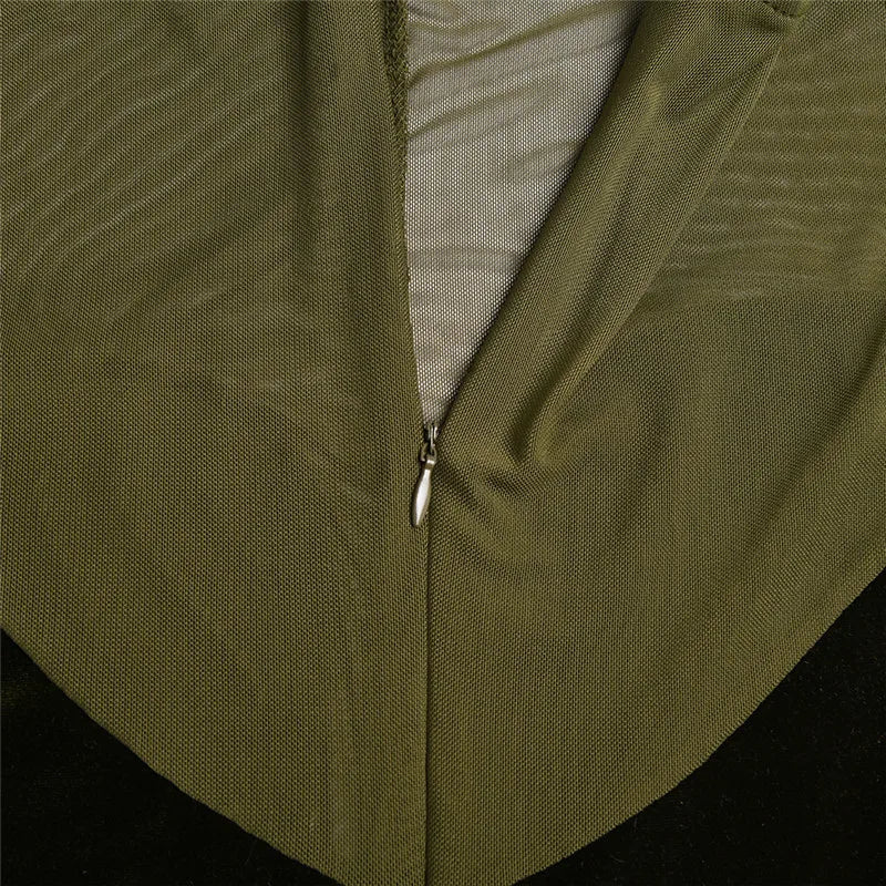 שמלת מקסי קטיפה בעיצוב רשת - סער