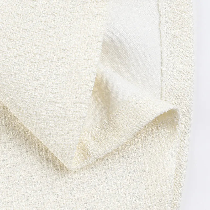 שמלת מיני בגזרת A בד ארוג - רוקסן