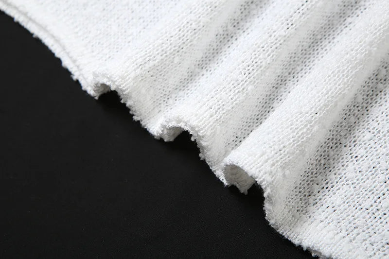 סט שני חלקים סרוג חצאית מקסי וחולצת כתפיים חשופות - עופרי