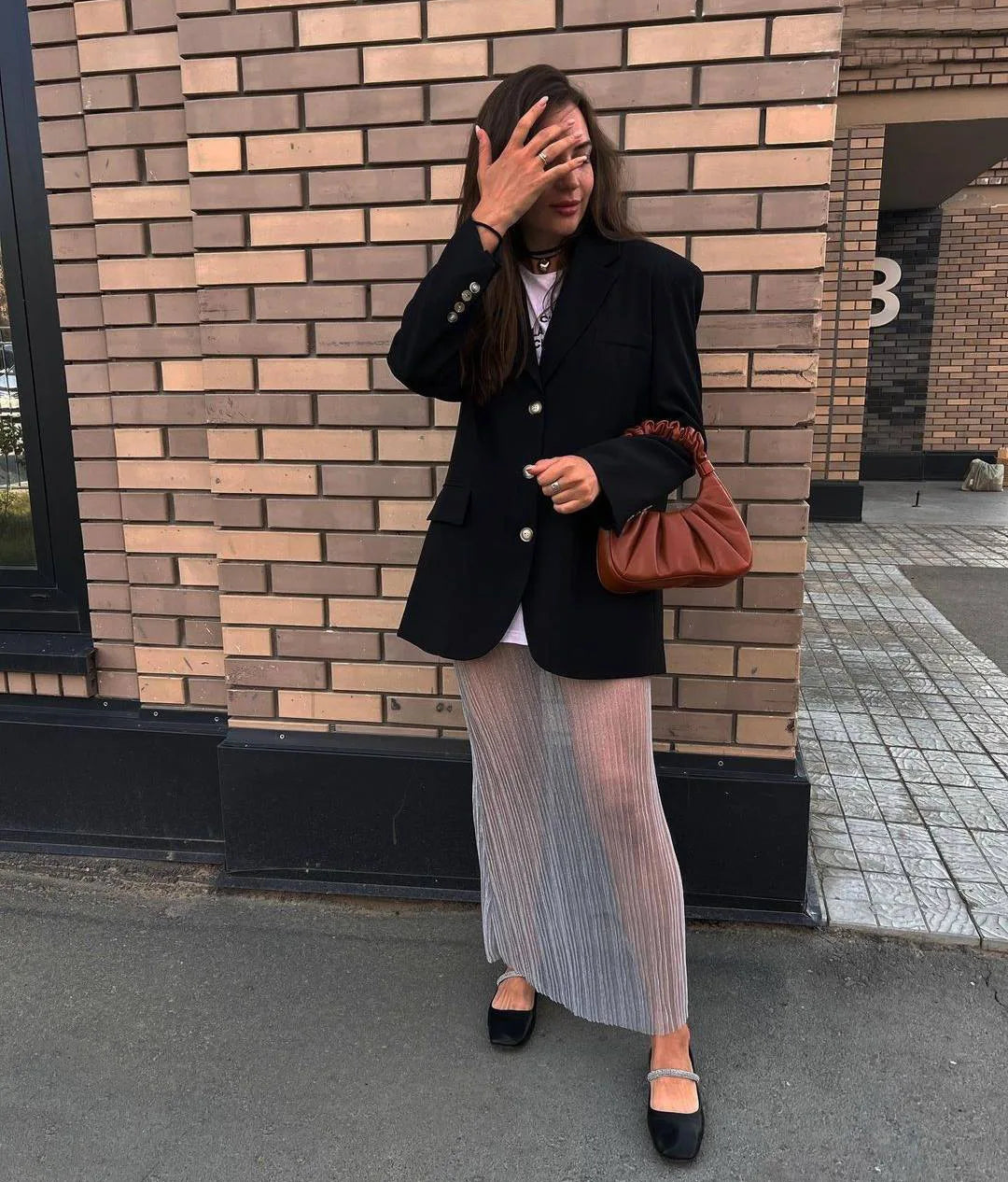 חצאית מקסי שקופה - הודא