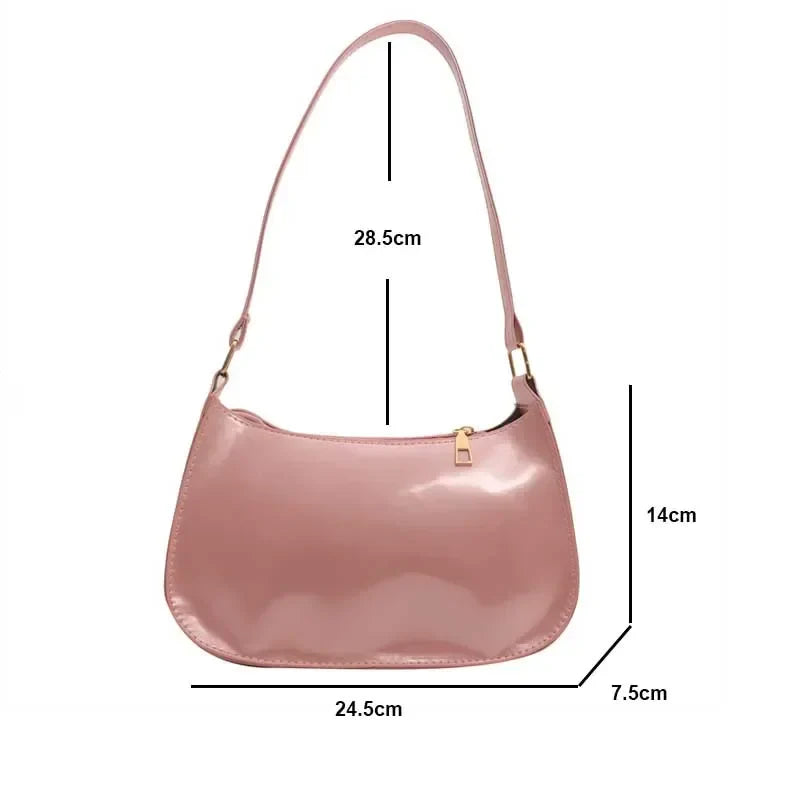 Faux leather bag with butterfly decoration