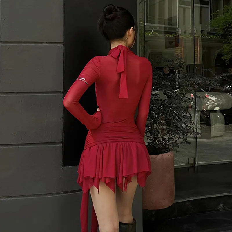 שמלת מיני בעיצוב מיוחד - גריזי