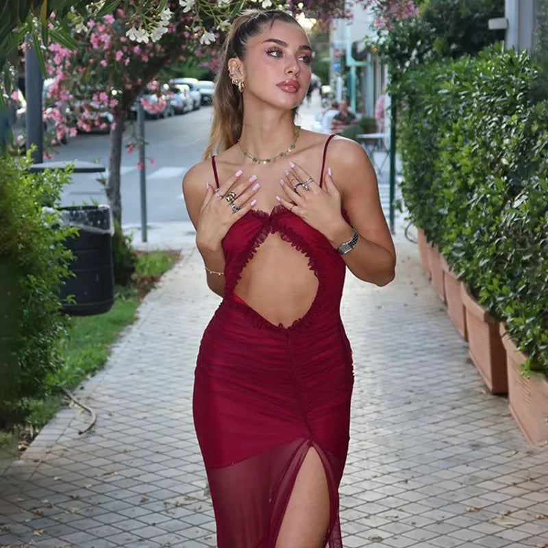 שמלת מקסי שיפור בעיצוב פתח ושסע - הרמוניה