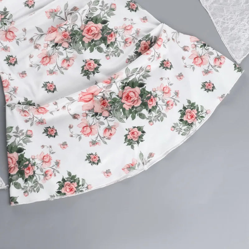 שמלת מיני פרחונית בעיטור תחרה - סיגל