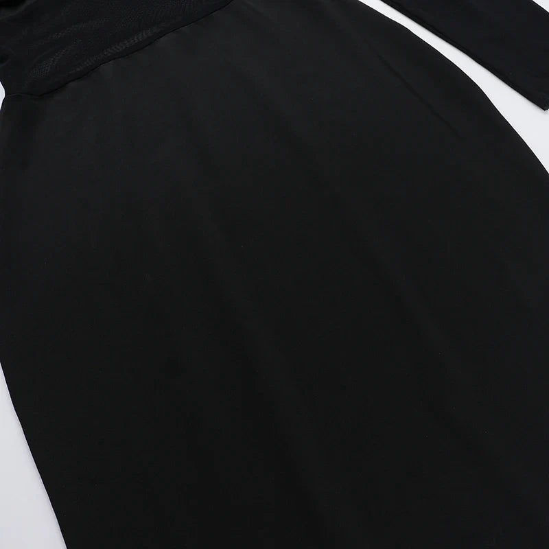 שמלת מקסי כתפיים חשופות בעיצוב רשת - קסניה