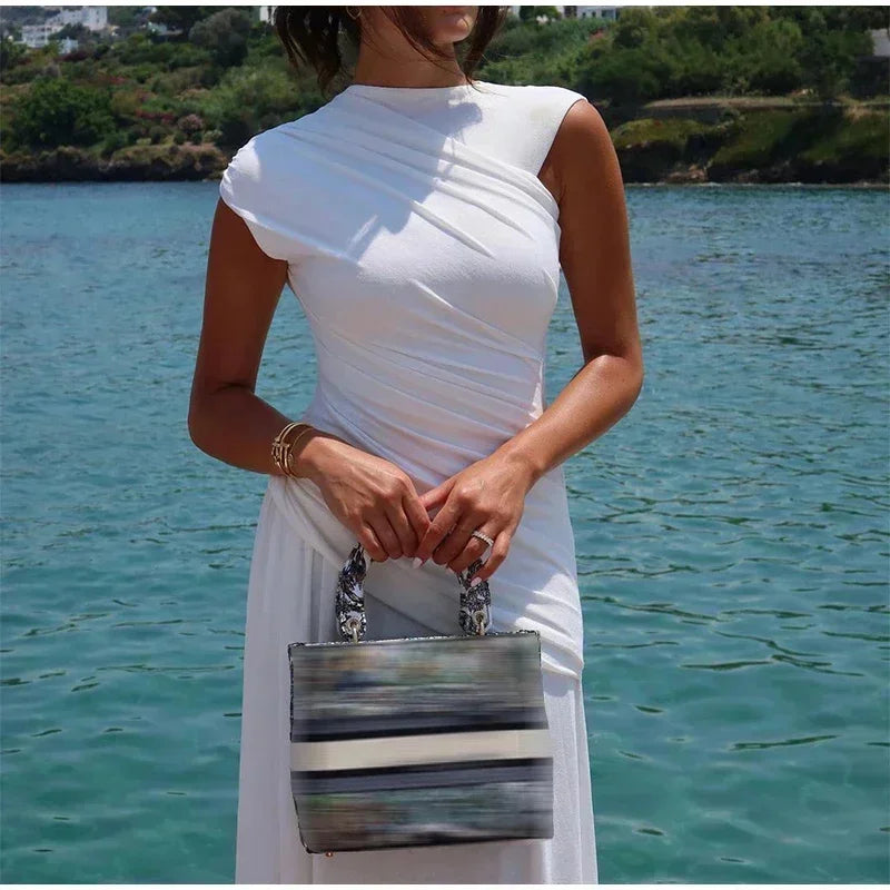 שמלת מקסי בעיצוב קיפולים - Skye