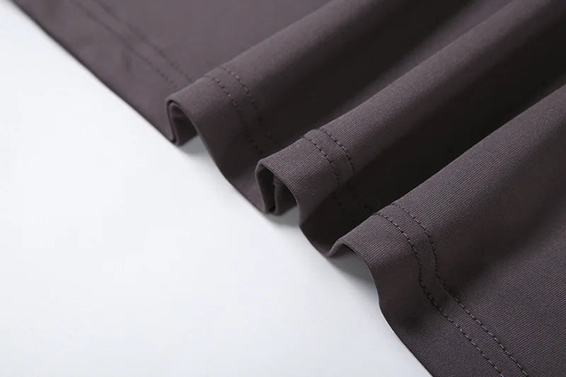 שמלת מקסי כיווצים צווארון חצי גולף - קרלה