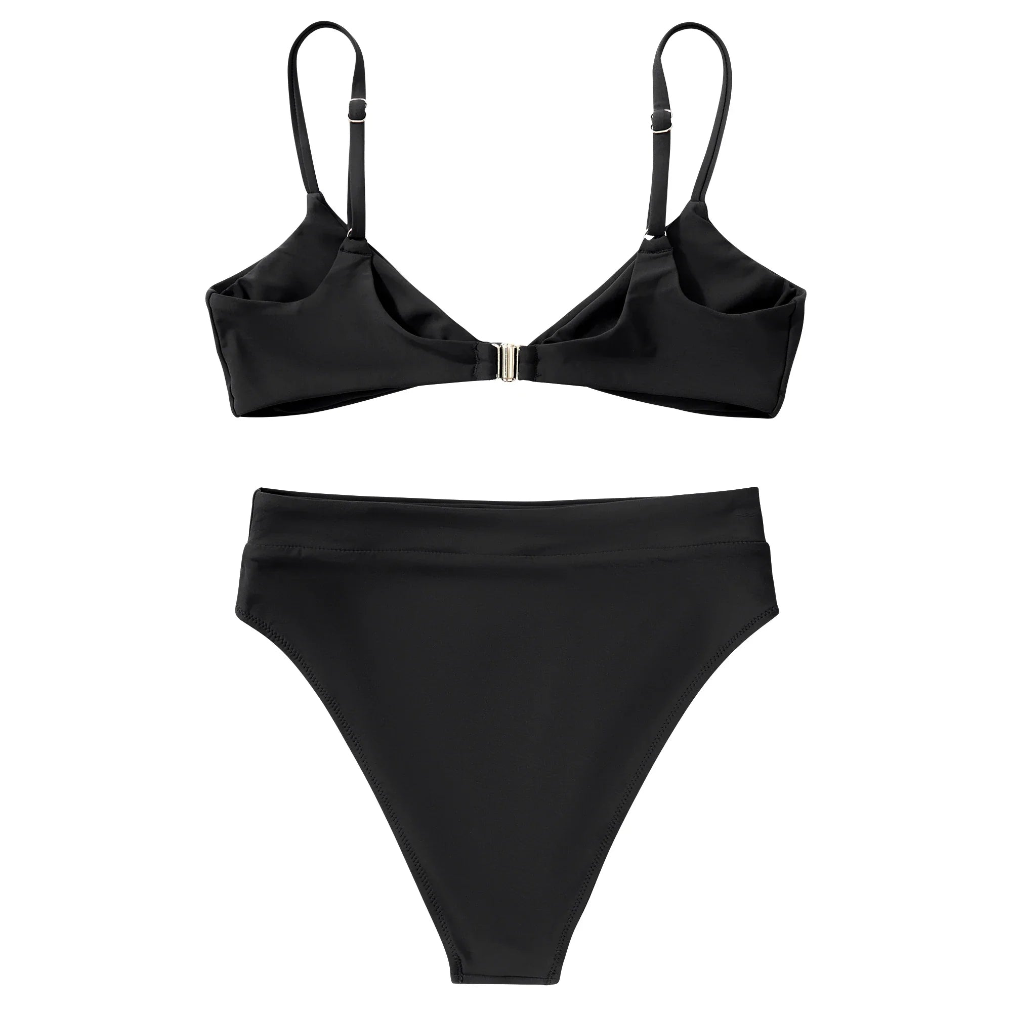 ביקיני תחתון גזרה גבוהה מחטב חזייה בקישוט קשר למראה מוצמד ומורם - שריל