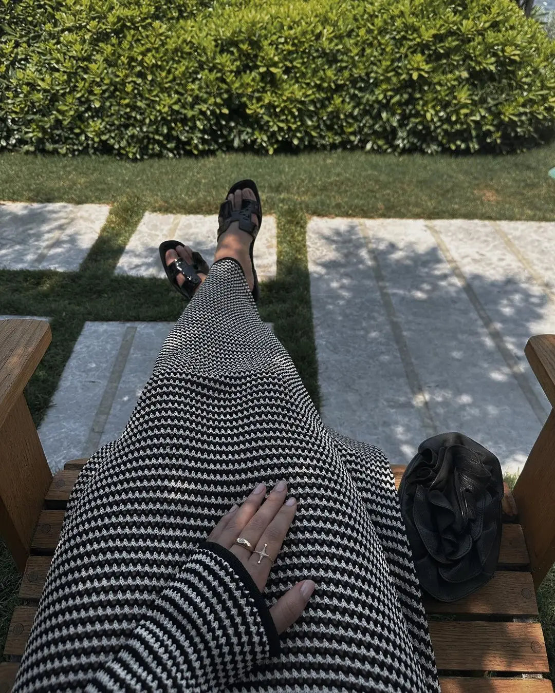 שמלת מקסי פסים - ימי