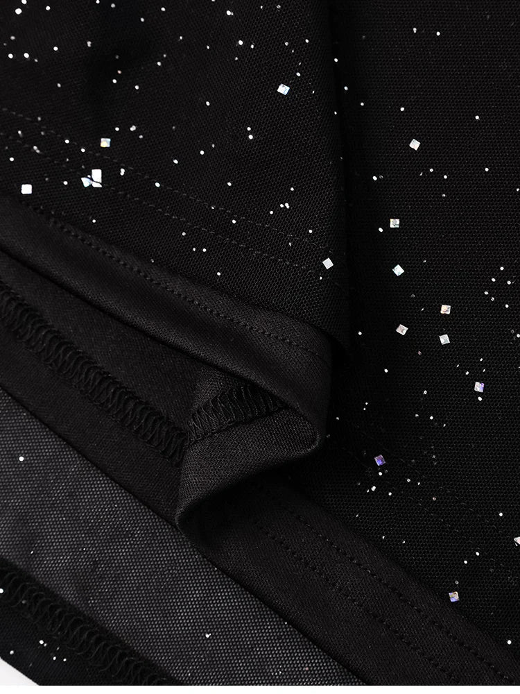 שמלת נצנצים מקסי קולר גב פתוח - אלישיה