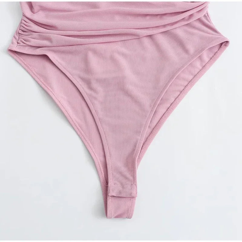 בגד גוף שיפון קרופ טופ בעיצוב מיוחד - מלאני