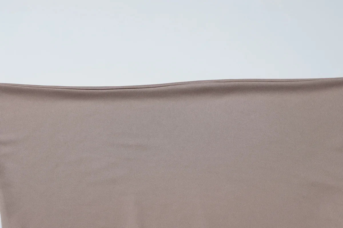 שמלת מיני צווארון נופל בעיצוב רשת זרקונים מנצנצים כיווצים בישבן קשירה בצוואר - Linda