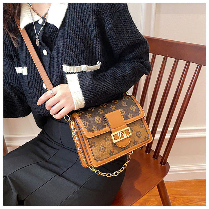 Bag with faux leather design