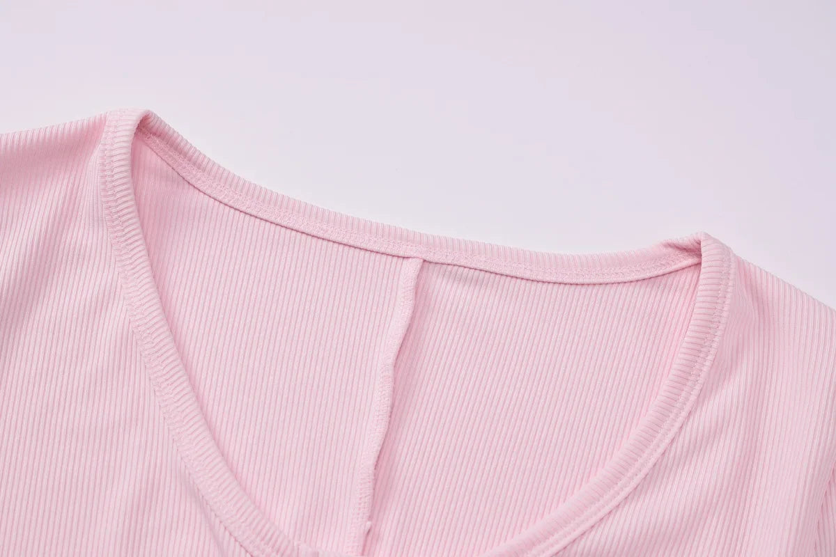 אוברול חלק אחד סרוג בעיטור כפתורים - Lauren