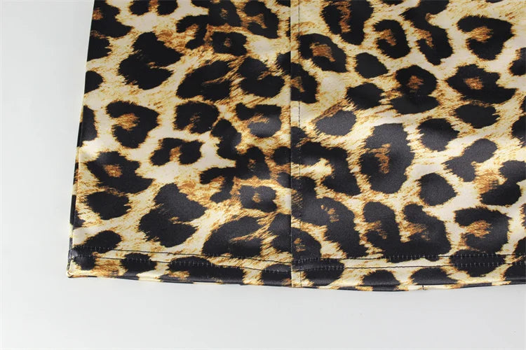 שמלת מיני סטרפלס צמודה מנומרת - LIONA