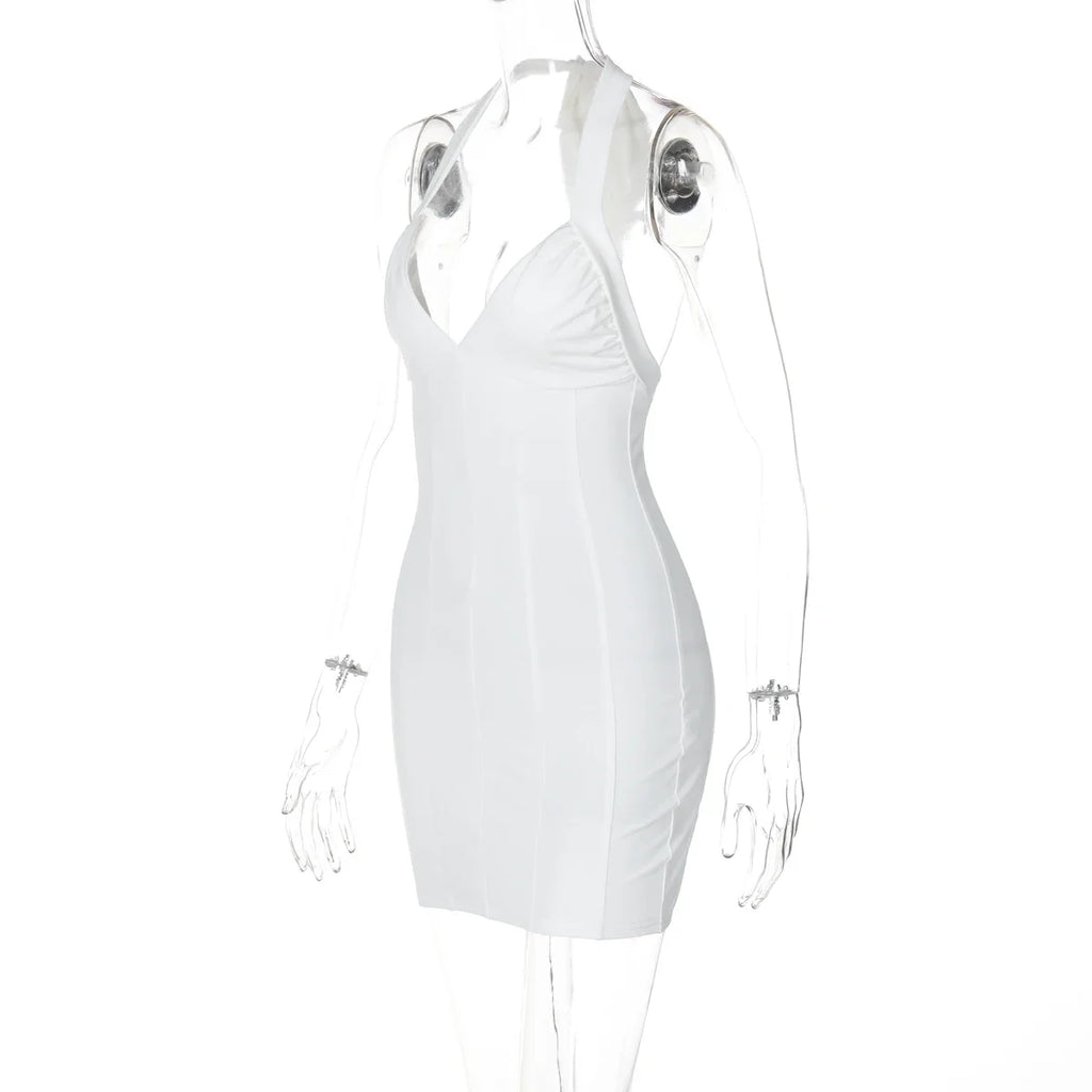 שמלת מיני צמודה גב פתוח - Lana