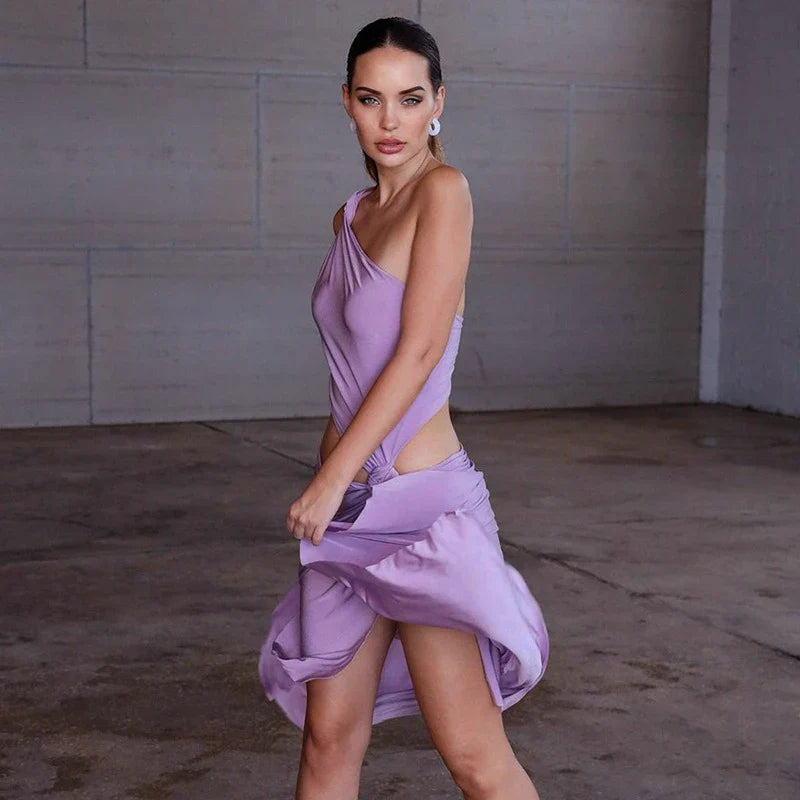 שמלת מקסי שסע - קאיי