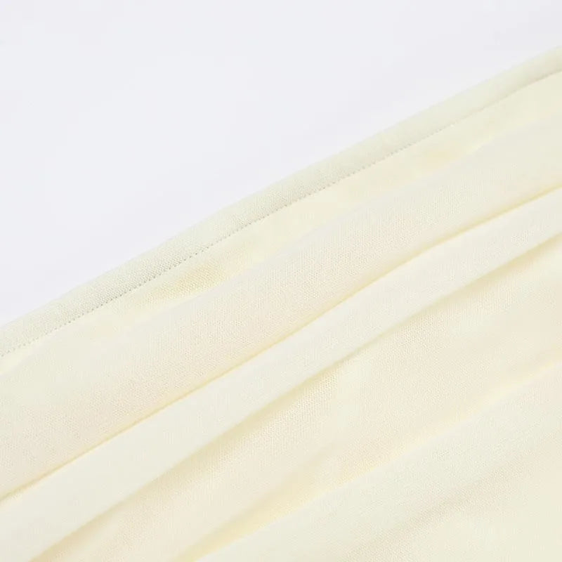 שמלת מקסי כתפיים חשופות שרוולי שיפון פעמון - YANA