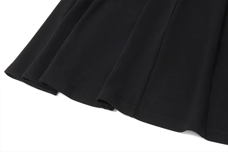 שמלת מיני בעיטור קטיפה כתפיים חשופות - אסטפניה