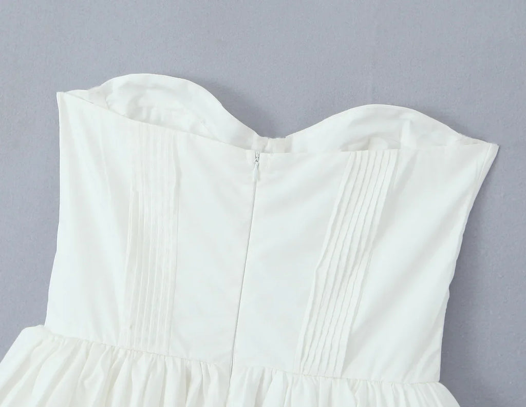 שמלת מיני סטרפלס בגזרת A - Ayra