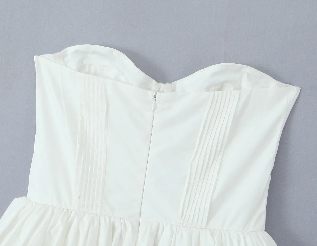 שמלת מיני סטרפלס בגזרת A - Ayra